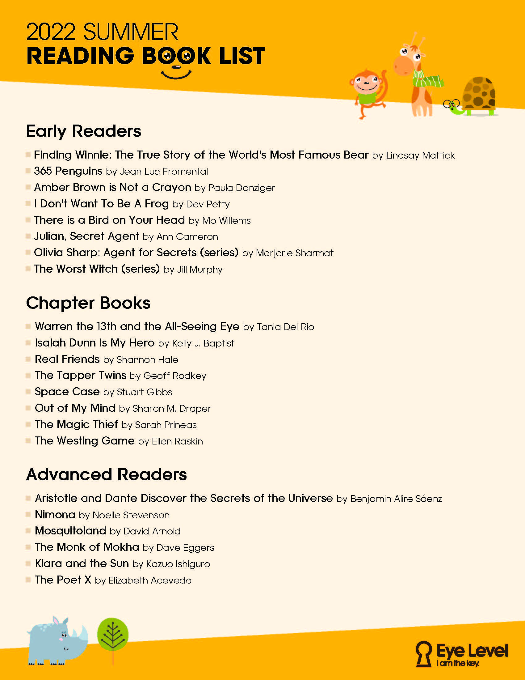 Eye+Level's+Summer+Reading+List